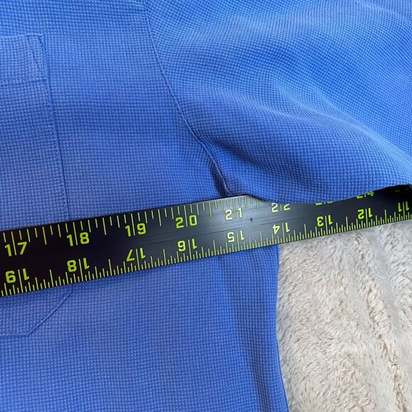 Toscano Mens Shirt XL Blue 100% Silk Short-Sleeve Button-Up - Picture 4 of 12